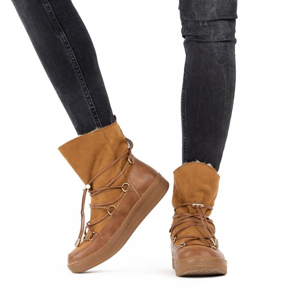 LAST 1 ‼️CAMEL FUR LINING BOOTS - Shoe - Picture 4 of 5